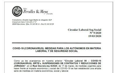 Circular laboral: Mesures per als autònoms en matèria laboral i de seguretat social
