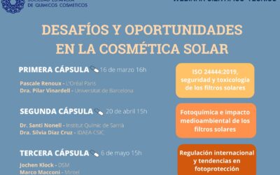 “Desafiaments i oportunitats en la cosmètica solar, nou webinar científico-tècnic de la SEQC