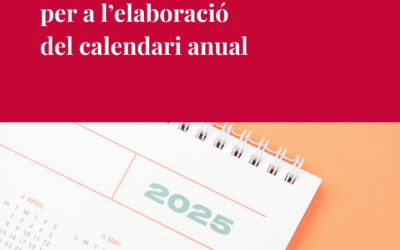 Disponible l’excel per a l’elaboració del calendari anual