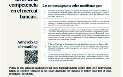 La FEFAC i les quatre associacions provincials donen suport al Manifest per a la competència del mercat bancari
